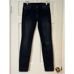 7 for All Mankind The Skinny Beaded Inset Jeans - Size 28